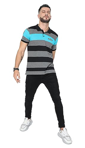 Image of fanideaz Branded Mens Half Sleeve Cotton Striped Polo T-Shirt for Mens || Polo Tshirt for Men || Branded Tshirt for Men