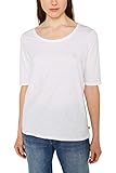 Standard ESPRIT Damen 990EE1K303 Langarmshirt, 100/WHITE, M