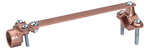 Burndy Braçadeira de bronze fundido C11CSLH12 com tira de cobre, 3 cm de largura, 21,6 cm de comprim