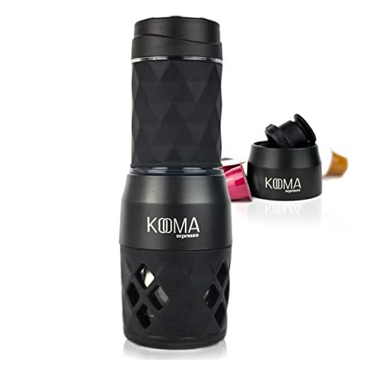 Cafetera portátil espresso, para capsulas compatibles NS y café molido, máquina de café capsulas y café molido, 19 bares de presión manual, ideal para salidas al aire libre, camping o trabajo