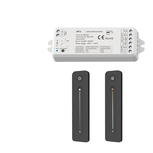 Ruban LED variateur 12V DC WT1 contrôleur CCT télécommande 2 canaux blanc - 3