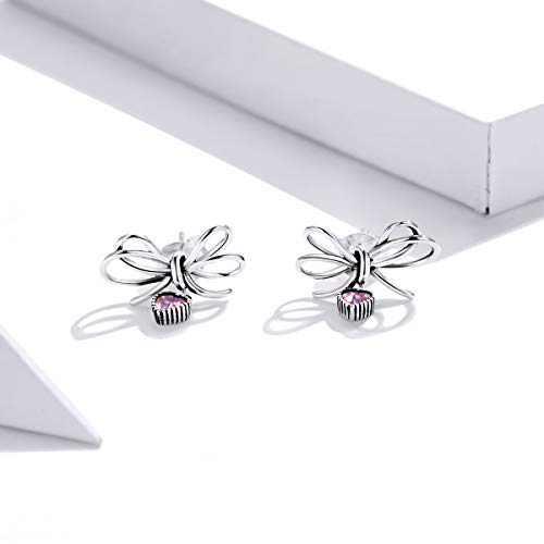 Boucles d'oreilles argent 925 clous légers nœud bijoux de déclaration - 6