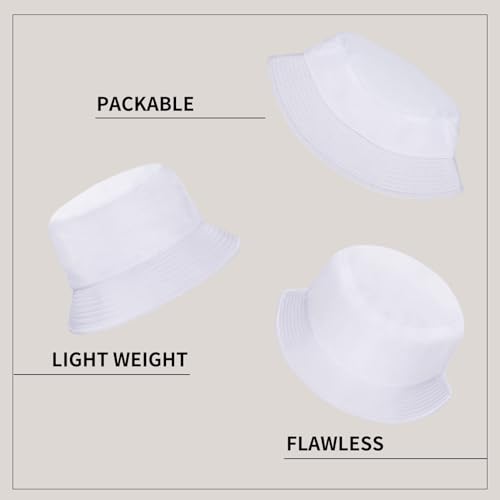 Image of Rosoz 1 & 2 Pack Bucket Hat for Women Men Summer Travel Beach Sun Hat Outdoor Cap Unisex Bucket Hats