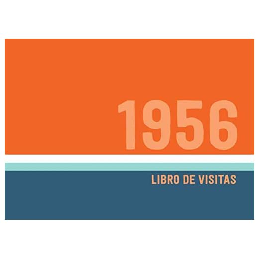 1956 Libros de Visitas: Libro de visitas para fiestas de cumpleaños de estilo retro para que la familia y los amigos inserten saludos y mensajes | 100 páginas