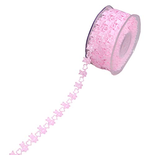 SeKleBo® 97540-17-20-30 - Cenefa autoadhesiva, diseño de tarjetas, álbumes de recortes, bautizo, nacimiento, color rosa, 17 mm de ancho, 20 m de longitud