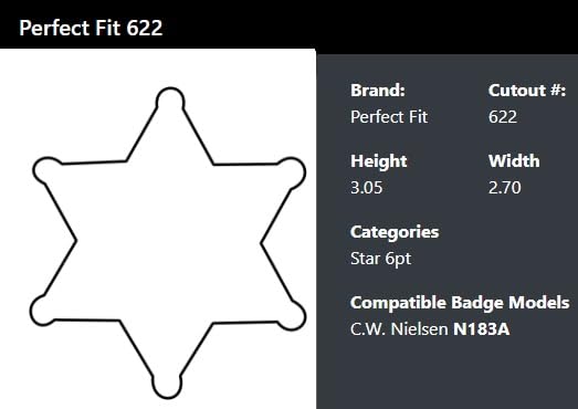 Perfect Fit Shield Wallets County of Los Angeles Sheriff 6 Point Star Hidden Badge Wallet Leather Wallet Brown (Cutout PF622)4