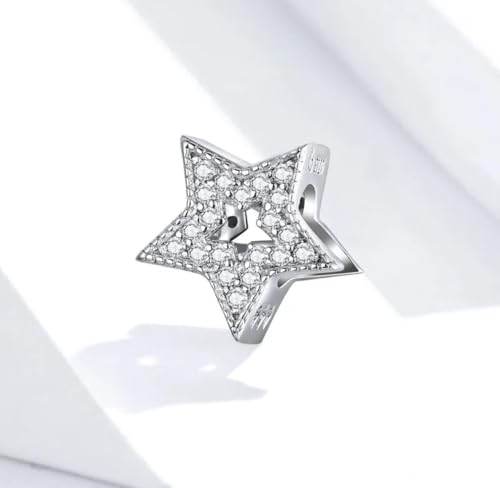 Abalorio de estrella brillante en plata de ley 925 un regalo inolvidable 4