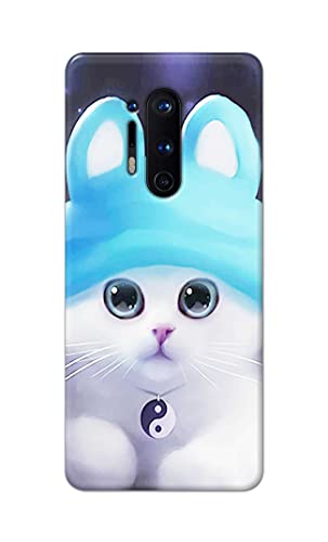 Image of Chinese Cutie Kitten Cat Big Eyes Lovely Girl Ears Hard Back Case Cover for OnePlus 8 Pro Back Cover -(J5) VNS2221