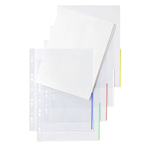 Index Sichthülle, PP, A4, EURO-Lochung transparent, Indexstreifen weiß,