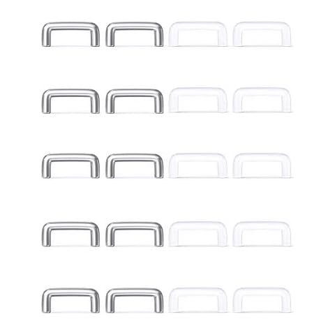 Ftovosyo 20PCS 14G 16G Clear Bioflex Septum Rings Retainers Acrylic & Surgical Steel Septum Piercing Jewelry for Women Men, Metal Plastic Cover