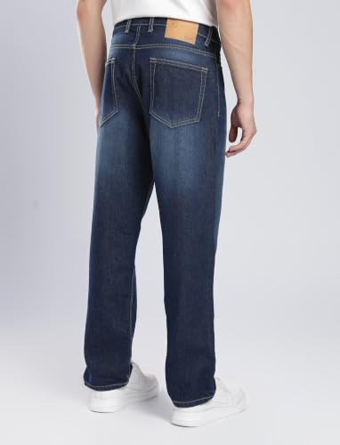 Image of INKD Men's Relaxed Fit Jeans - 100% Cotton | Jeans for Men | Mid-Rise | Pants for Men | Comfortable Dailywear