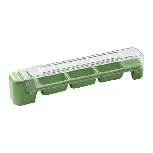 Gupcaqosjw Cubos de hielo fabricante de moldes, moldes de bandeja de hielo - Bandeja de cubitos de hielo doméstico con cobertura,Diseño de cubierta sellada Gadget de cocina para cócteles, café, fruta,
