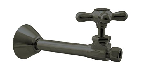 Westbrass D1114X-12 Cross Handle Straight Stop 1/2" Copper Sweat x 3/8" OD Compression, Oil Rubbed Bronze