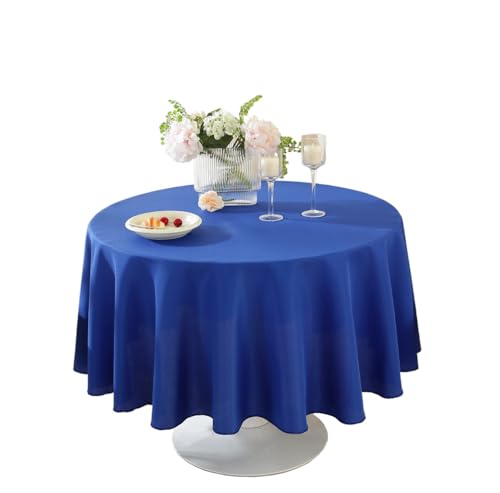Craft And Party Round Tablecloth, 70 Inch Royal Blue Tablecloth, Polyester Fabric Washable Table Cloth for Home, Party, Wedding or Restaurant Use.