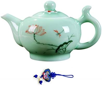Celadon Handcrafted Hand Painted Tea Pot (Lotus)