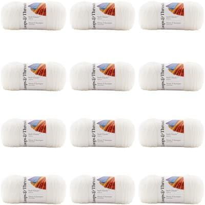 MICHAELS Bulk 12 Pack: Soft ClassicTM Solid Yarn by Loops & Threads