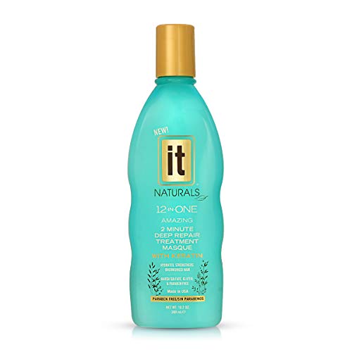 IT Naturals 12-in-ONE Amazing 2 Minute Deep Repair Treatment Masque with Keratin | Hydrates, Strengthens Overworked Hair | Sulfate, Gluten, Paraben Free, 10.2oz