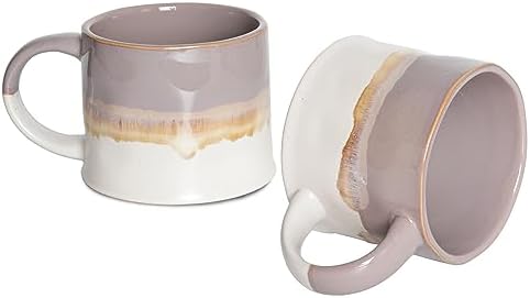 Purple Glass Mug - 10.15oz Microwave & Dishwasher Safe Cylindrical Cup