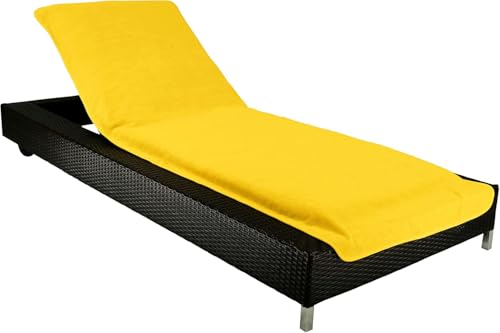 Brandsseller Housse de Protection pour Chaise Longue 75x200 cm – Serviette en Tissu éponge 100% Coton – Lavable, antidérapante, certifiée Öko-Tex 100...