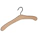 Produktbild Garderobenbügel Kleiderbügel Holzkleiderbügel 1060 Premium Natur vernickelt, 45 cm breit, Hakenöffnung 42 mm