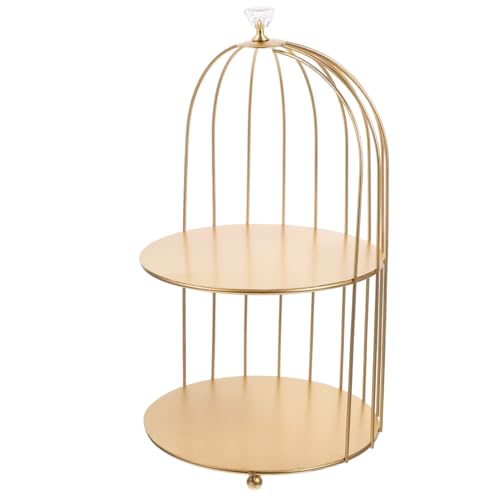 DOITOOL Gold Bird Cage Cake Stand image