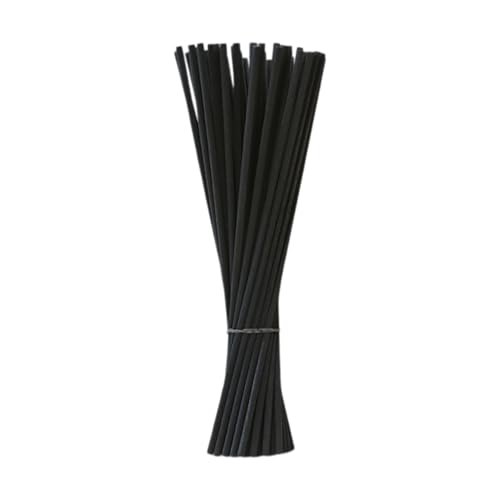 50 Pezzi Bastoncini per Diffusori,bastoncini in legno di rattan-bastoncini per diffusore di aromi di oli essenzialiBastoncini Legno per Diffusore(Nero)