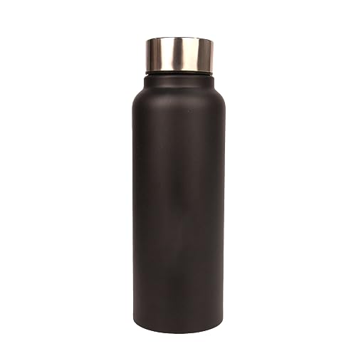 AHIMSA LEATHER Classic Water Bottle 750ml, for Gym, Office, School, for Men, Women, and Kids (Black)
