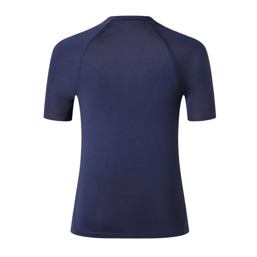 HYCOPROT Boys Compression Shirt Short Sleeve Youth Undershirt Kids Quick Dry Athletic Base Layer T-Shirt Football Basketball2