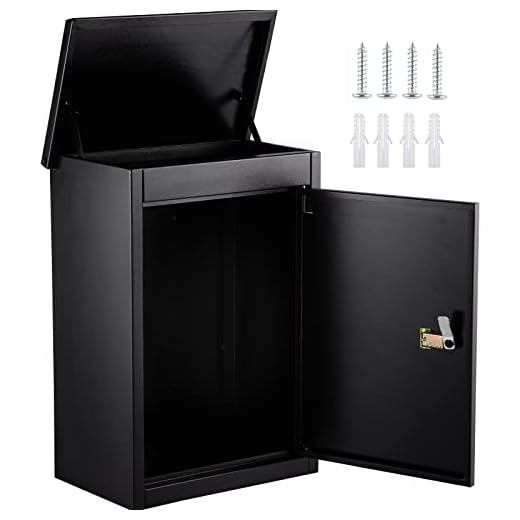 Happybuy Extra Large Mailbox 19.7x13.4x8.7 inch, Wall Mount Mailbox with Coded Lock, Security Locking Dropbox 0.8mm Galvanized Steel for Outside Home Office to Collect Package and Mail