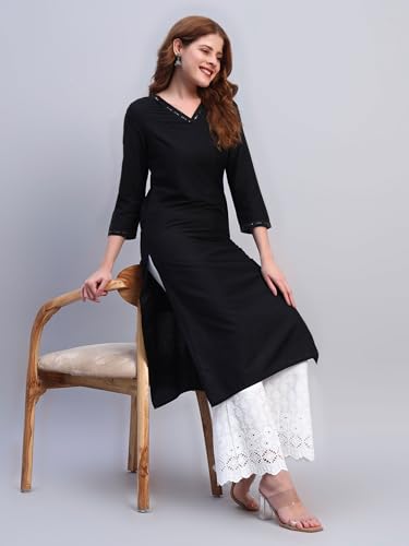 Image of SHOPPING QUEEN Women's Cotton Embroidered Chikankari Palazzo