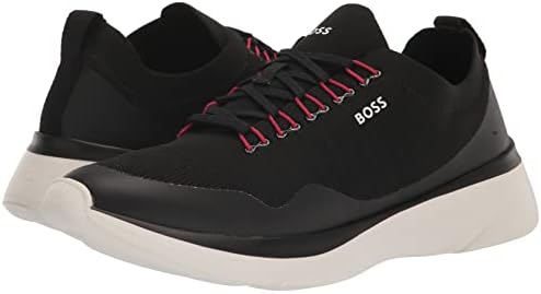 BOSS Men's Fly Mesh Lace Up Sneakers, Black Coal, 9 | Image 6