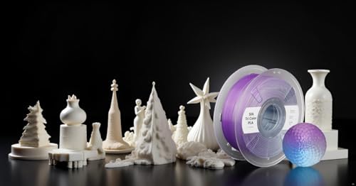 Image of Numakers Tri-Color Silk PLA Filament 1.75mm 1kg | Premium Glossy PLA for 3D Printing | Smooth Shine Vibrant Triple Tone Color Shifts | Easy to Print High Detail Finish (Silver-Purple-Blue)