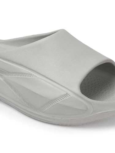 Image of AROOM Men's Classic Ultra Soft Sliders /Slippers with Cushion FootBed for Adult | Comfortable & Light Weight | Stylish & | Waterproof & Everyday Flip Flops for Gents /Boys