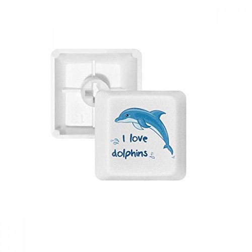 DIYthinker J'aime Dolphins PBT Keycaps clavier mécanique blanc OEM R1 non imprimé