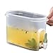 Dozownik do lodówki 3,9 l, dozownik wody z kranem, pojemniki na mrożoną lemoniadę o dużej pojemności z pokrywkami i kranem na wodę, sok, mleko, mrożoną herbatę, piwo, wino, likier