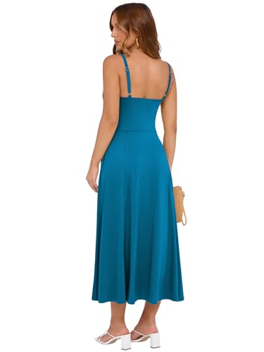 Corset Dress for Women Casual Tea Party Summer Wedding Guest Flowy Midi Sundress2