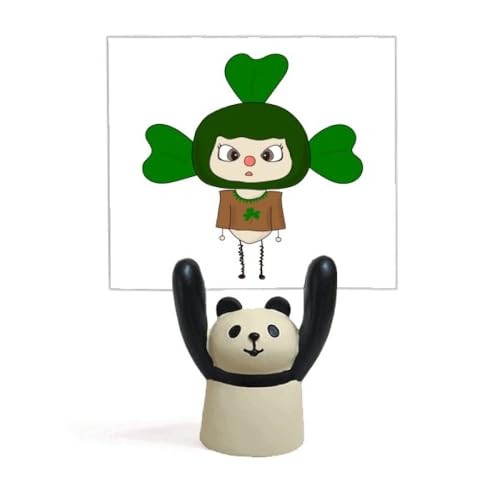 Porte-mémo panda porte-bonheur vert idée cadeau mignon pour collègue