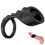 Sex Factory Penis Sleeve Penis Ring, Liquid Silicone Soft Cock Ring for Delay Ejaculation Lasting Erection Penis Testicles G Spot Stimulation Pleasure Ring for Men, Adult Toys for Couples