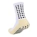 Generic Professional Anti-slip Grip Soccer Socks Set - Sports Socks and Shin Guard Sleeves, Breathable, Athletic, Yoga, All Seasons (white+white)