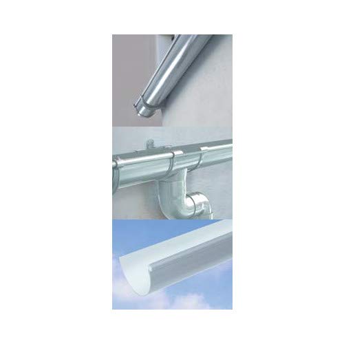 Gouttières Demi-Rondes en Acier Galvanisé Dév.25 cm gris - Longueur 4M – LPP