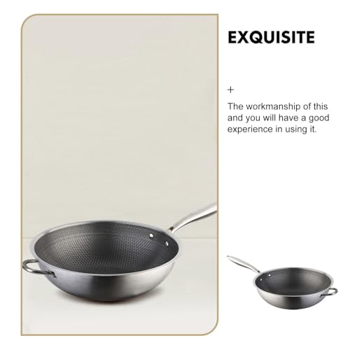 Wok de Acero Inoxidable PRETYZOOM Ligero Antiadherente miniatura 3