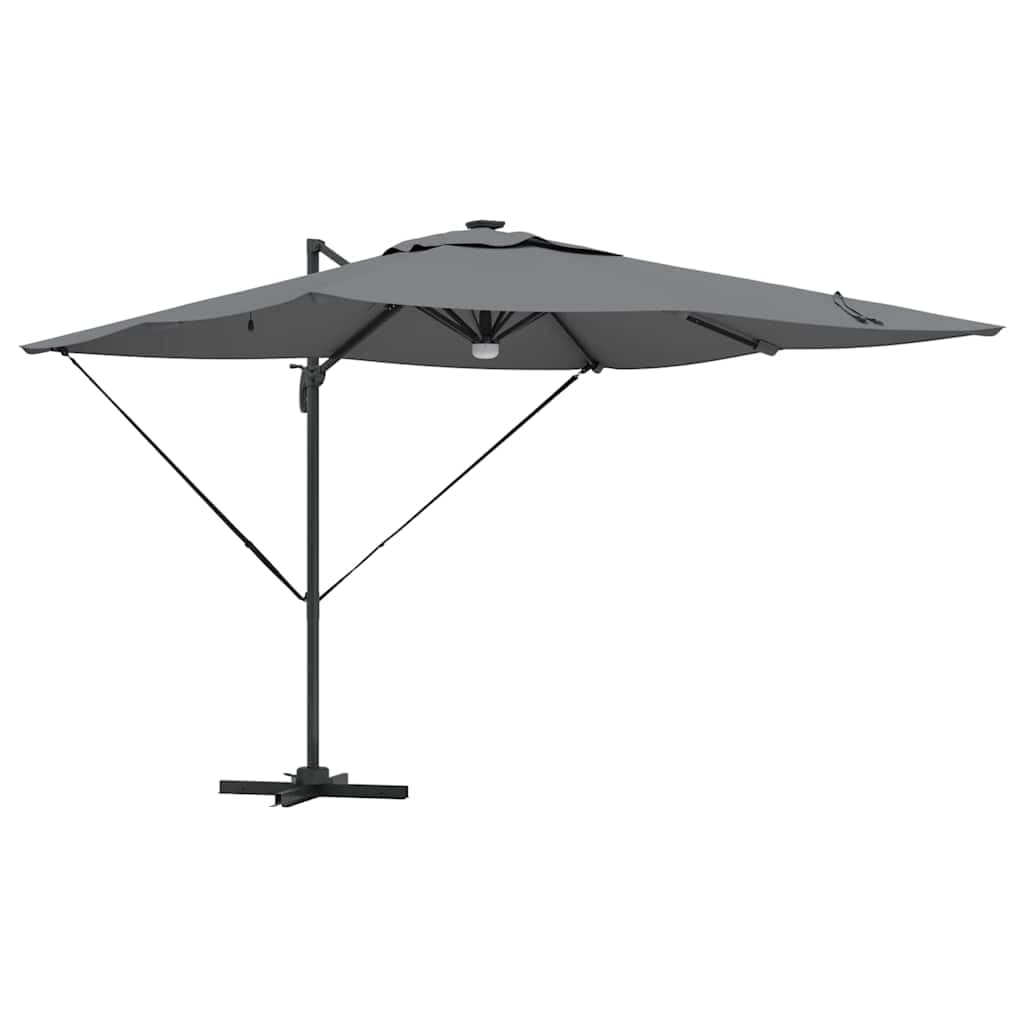 Genérico Parasol Roma Antracita 286 x 284 x 270 cm Aluminio y poliéster,Casa y jardín,Jardín,Artículos de Exterior,Sombrillas-42003353
