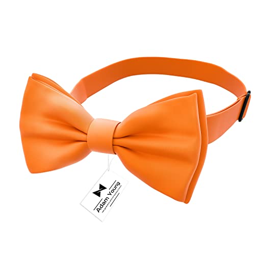 Image of Adam Young Men's Bow Ties Pre-Tied Style Formal Satin Classic Bowtie for Tuxedo Faux Silk