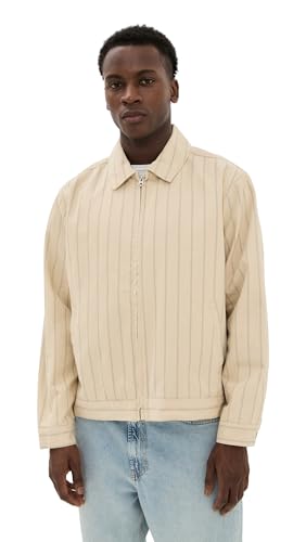 OBEY Men's Stripe Zip Up Jacket