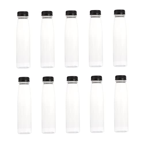 Unomor 330ml Pet Plastic Bottles Storage Jars Lids Leakproof - for Juice Water Storage