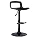 WHOJA Tabourets de Bar Simplicité moderne Tabouret haut de dossier Rotation élévatrice Bar de la cuisine chaise de bar armature en métal Portant le poids 150kg Hauteur ajustable 60-80cm Tabourets de b