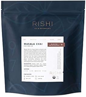 Rishi Tea Black Loose Leaf Herbal Tea Blend, Masala Chai, 16 Ounce