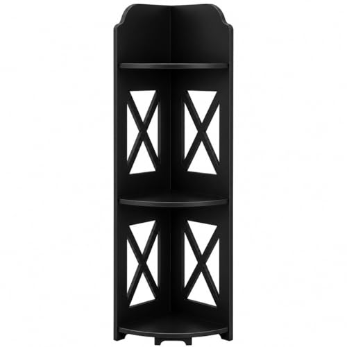FRAWENLECO Corner Shelf Stand, Storage Organizer Great for Small Tiny Spaces...