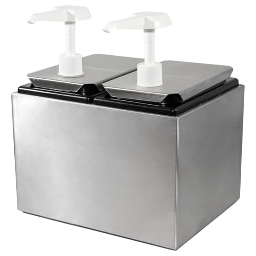 Carlisle 38502 Double Condiment Pump Station with 2.5 Quart Jars