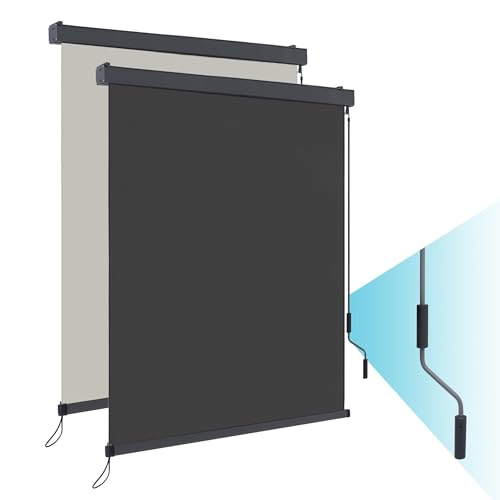 HOMEDEMO Senkrechtmarkise Außen,Vertikalmarkise Balkonmarkise Außenrollo...